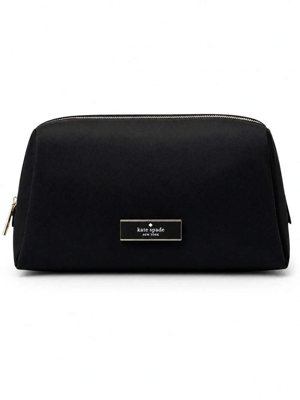 Kate Spade Black Nylon Cosmetic Bag Travel Makeup Pouch Organizer Designer Style